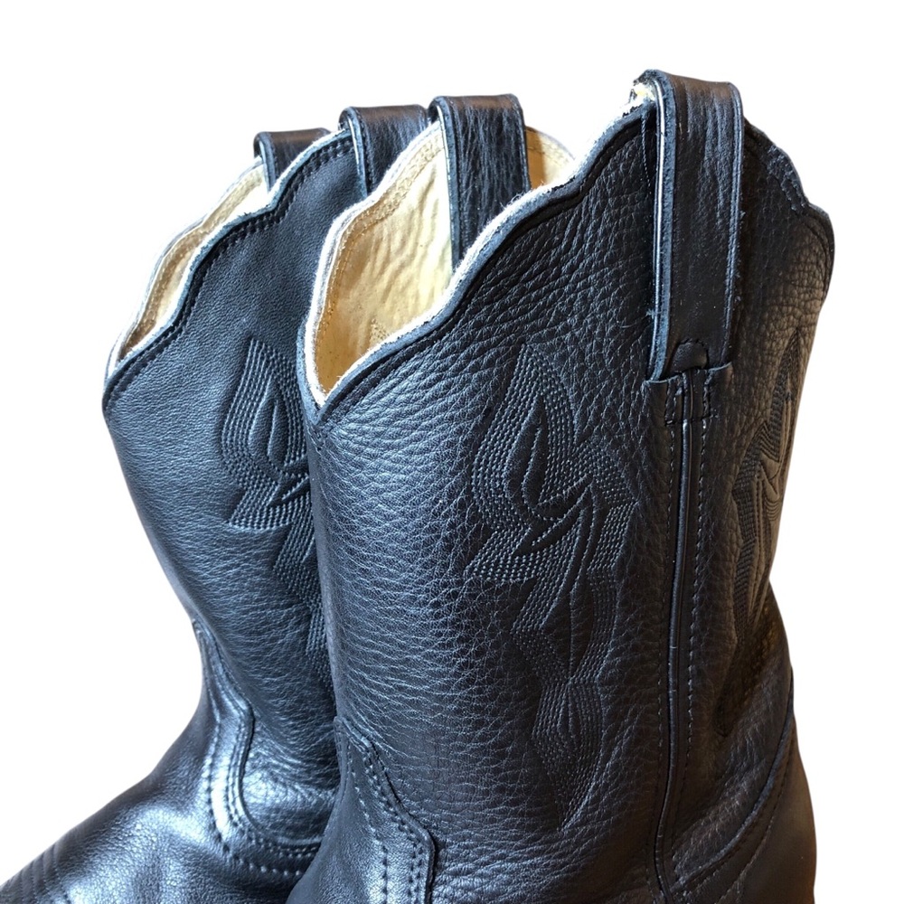 Durango Women’s Western Cowboy Boots Size 9 Black Leather Mid-Calf Cowgirl - Picture 8 of 15